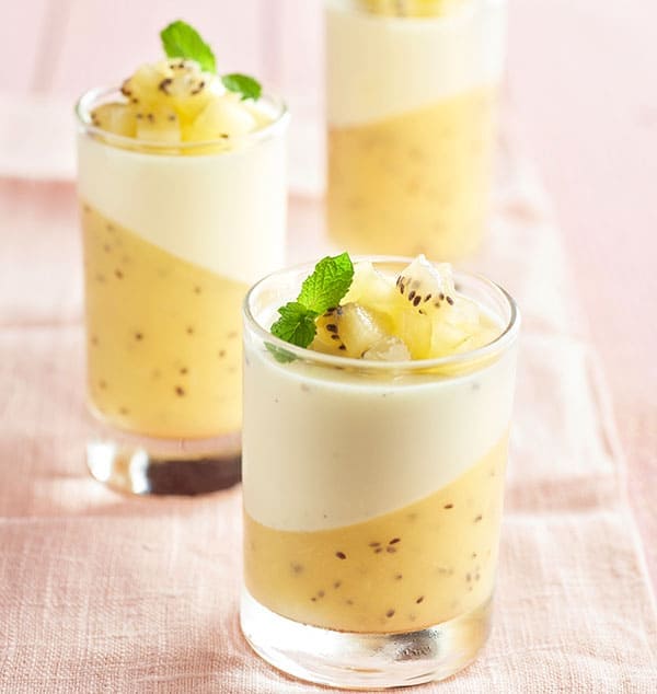 SunGold kiwi en panna cotta met vanille 